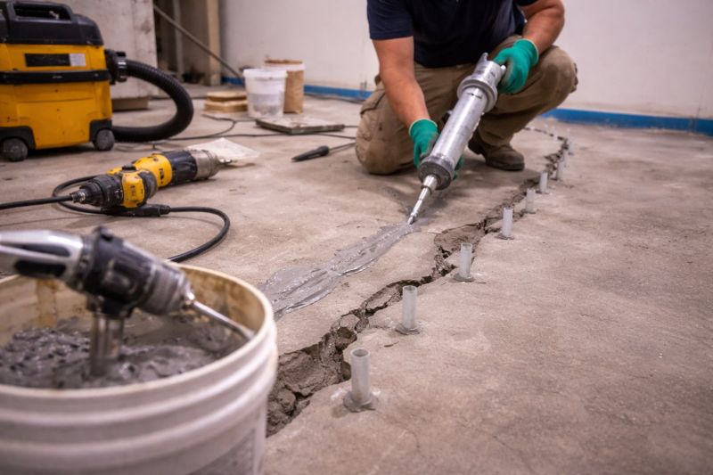 Cracked Basement Floor Repair in Delray Beach, FL